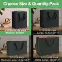 MOXARYSU Black Gift Bags With Handles: 8x5x10 Inch 5pcs Black Paper Bags Medium Bulk For Party Shopping Birthday Wedding (M-5)