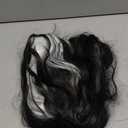 Long Wavy Black White Wigs for Women 26 Inch Middle Part Curly Wavy Wig Natural Looking Synthetic Heat Resistant Fiber Wig for Daily Party Use