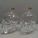 2-Pack Skull-Shaped Crystal Decanter – 4x7 Inches