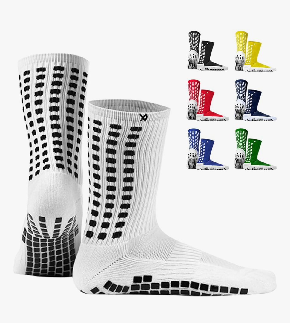 Lux Dual Grip Socks - Soccer Grip Socks for Men and Women. GripArray Performance & Comfort