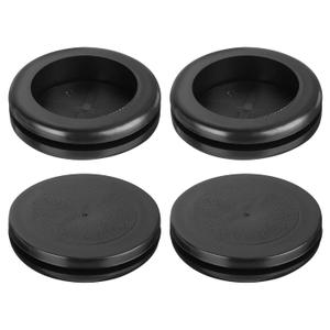 uxcell 6Pcs Rubber Grommets 2" (50mm) Drill Hole, 1-3/4" (42mm) ID Double Sided Hole Plugs Ring Gasket for Firewall Cable Wire Protecting, Black