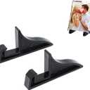 Semetall 2 Pack Multifunction Plastic Display Stand Plate Holder,Small Picture Frame Holder (Black)