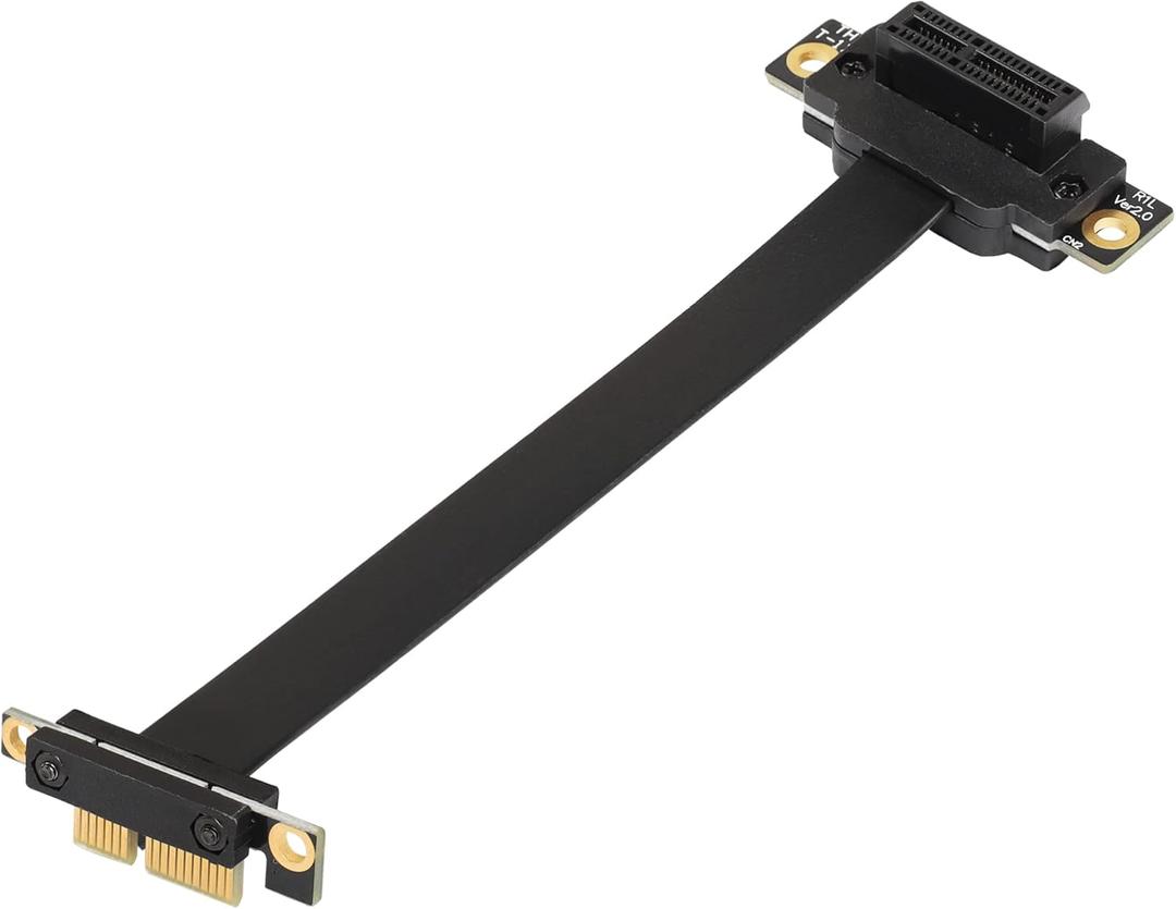 SinLoon PCIE 3.0 Extension Cable,36PIN 1X Extension Cable, 90 Degree PCI Express 1X Extend Card,for 1U,2U Chassis 20CM (black)