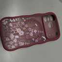 GVIEWIN for iPhone 17 Pro Case Compatible with MagSafe [Curly Wave Edge][Full Camera Protection] Floral Translucent Shockproof Magnetic Women Phone Case for iPhone 17 Pro 6.3'', Floratopia/Burgundy