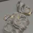 2 PCS Ponytail Extensions Claw Clip Short Pony Tails Wavy Curly Synthetic Hairpieces for Women 12 Inch + 14Inch Set White