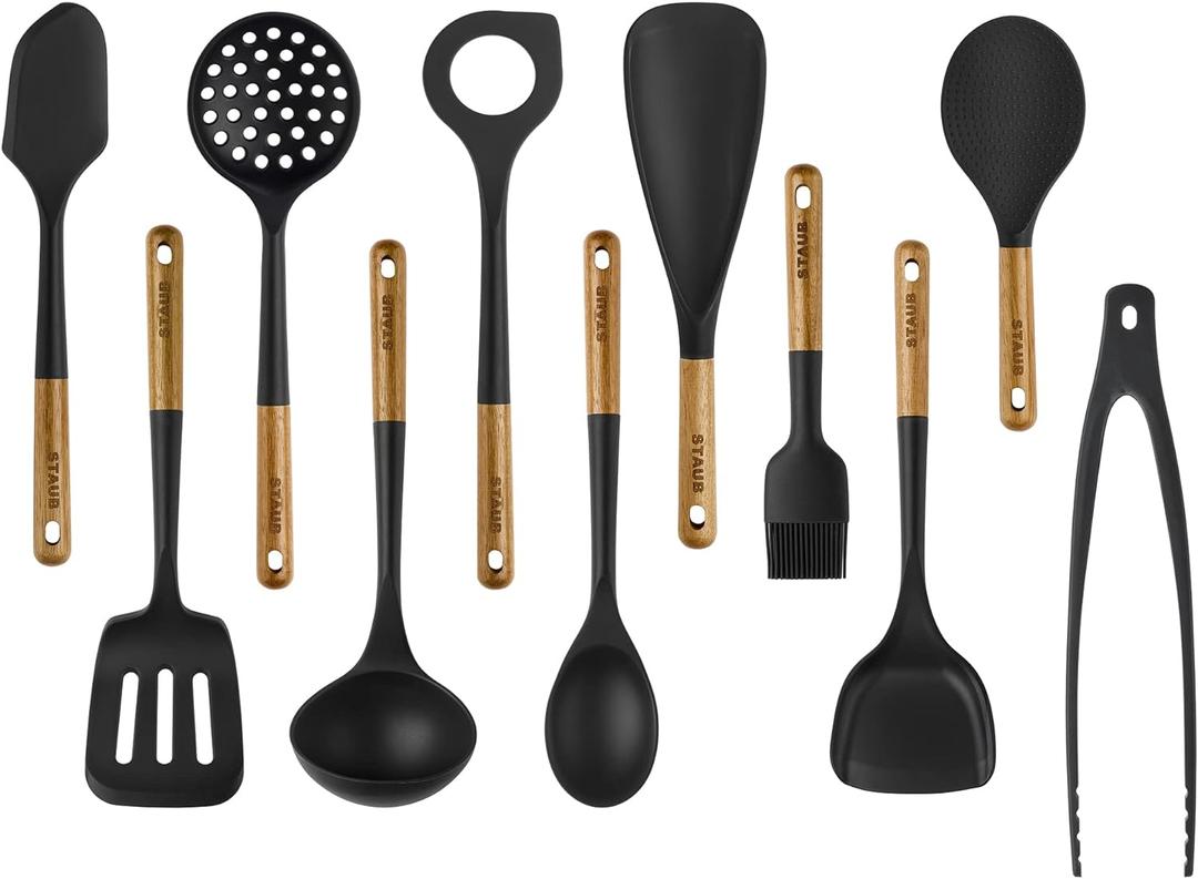 Staub Silicone Cooking Utensils, 11, Black