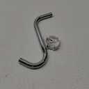 NearMoon S Shaped Shower Head Riser Arm, Shower Extender Arm with Flange, Standard 1/2" Connection- Bathroom Accessory (10 Inch, Chrome)