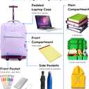 J World Sundance Laptop Rolling Backpack for Girls Boys. Roller Bookbag with Wheels, 20 Inch, Purple