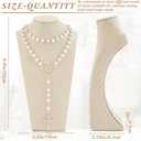 Kigley 3 Pcs Linen Jewelry Display Bust Necklace Display Stand Necklace Mannequin Holder for Jewelry Selling Trade Shows