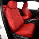 Fit for Tacoma 2024-2026 Car Seat Covers,Custom Car Seat Covers Full Set-5 Seat Car Seat Protector,Waterproof Comfortable Luxury Leather Seat Covers-Full Coverage Automotive Seat Covers Design(Red)
