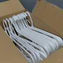 HOUSE DAY White Plastic Hangers 60 Pack, Clothes Hangers with Non Slip Hooks, Durable & Space Saving Coat Hanger, LightWeight Clothing Hanger, Perfect Closet Organizer for Everyday Use