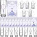 50 Sets Quinceanera Party Favors Bulk for Guests 2.2oz Acrylic Clear Shot Glasses Thank You Cards with Organza Bags Anos Sweet 15 Birthday Party Favors(Purple)