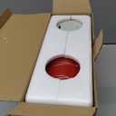 Fanzir Red Flameless Candles with String Lights Battery Operated LED Pillar Candles 4‘’ 5‘’ 6‘’ Candle with Remote Control, Fake Candle Set of 3 for Christmas or Special Festivals Decorations