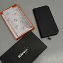 SHIELDON Wallet Case for iPhone 17 Pro 6.3" 2025 | Genuine Leather | Flip Magnetic Cover | RFID Blocking Credit Card Holder | Kickstand | Soft Shock-Absorbent Interior Shell | Black