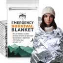 Monterra Emergency Blankets for Survival, 8 Pack, Mylar Foil Blankets, Thermal Space Blanket, Car Supplies, Camping Accessories, Hiking, Outdoor Gear and Equipment, Bug Out Bag.