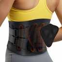 FJNATINH Back Brace for Lower Back Pain Relief for Women Adjustable Lumbar Support Belt Breathable 4D Mesh Fabric for Herniated Disc,Sciatica,Scoliosis Home Work Sports (Medium, Black)