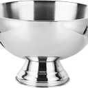 Cooling Bucket, Stainless Steel Champagne Bowl, Heavy Duty Pedestal Base 13.5L Champagne Chiller Bucket, Ice Barrel for Chilling 