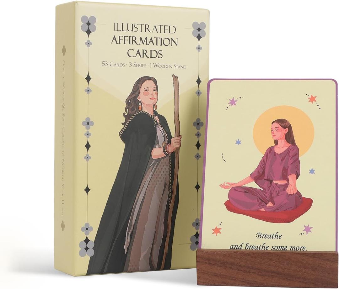 Affirmation Cards for Women  53 Daily Motivational Cards with Display Stand | Inspirational Self-Care & Meditation Gift, Birthday Gifts for Women & Best Friends