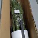 flybold Artificial Fake Snake Plants - Faux Indoor Plant - Modern Decor Artificial House Plants - Large Faux Sansevieria Plant with 28 Tall Leaves - Includes White Pot and Tripod - Green - 36in