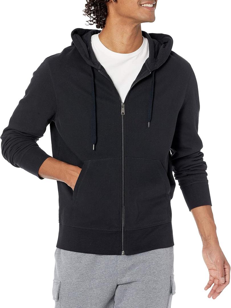 Amazon Essentials Men's Lightweight French Terry Full-Zip Hoodie, Small