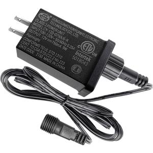 12V 9W LED Controller with Extension Cord, 0.75A Class 2 Power Supply Ip44 Low Voltage Transformer US Plug for Christmas String Light Inflatable Decorations
