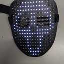Led Mask with Gesture Sensing, Light up Face Transforming Mask for Halloween Xmas Costume Party