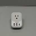 TESSAN Brazil Plug Adapter, 7 in 1 US to Brazil Power Adapter with 3 USB Ports (1 USB-C Port) 4 American Outlets, Type N Travel Adaptor for USA to Brazilian