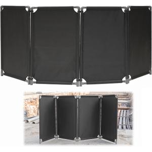 4 Panels Safety Barricade,92 * 39" Foldable Security Gates Barrier