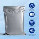 Adult Diaper Disposal Bags, Incontinence Pad Disposable Bag with Adhesive, Seal Odor, Leak-Proof and Tear Resistant, Discreetly Hide Personal Elderly Diapers (Silver, 200 Pcs)