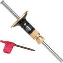 EMVANV Wheel Marking Gauge Kit, Marking Gauge, Wood Scribe Tool, Metric Micro Adjuster Ruler, Woodworking Tools Scriber for Woodworking (Black+Gold)