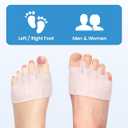 Toe Separators for Women - Podiatrist Recommended, Toe Spacers for Men, Breathable Bunion Corrector, Plantar Fasciitis(1 Pair)