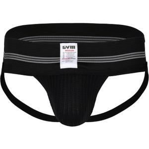 GYM mens 3" Wide Band Classic Athletic Supporter (XX-Large, Black)