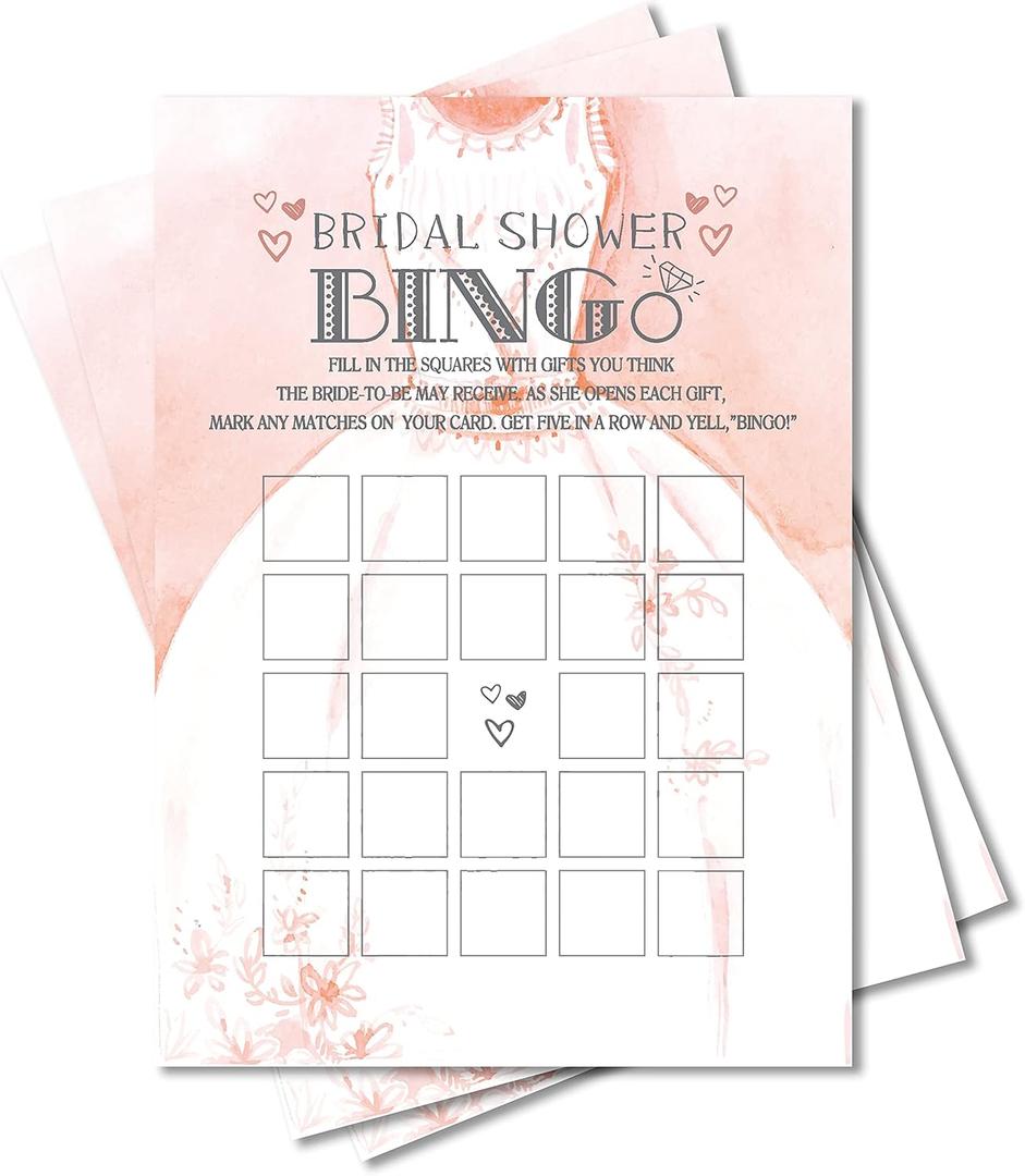 Bridal Shower Games, Bridal Games for Showers, Wedding Shower Game, Engagement Bachelorette Party Game, Bridal Shower Decorations and Gifts, 30 Cards Per Set (Suit006)