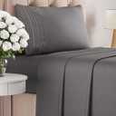 Twin XL Size 3 Piece Sheet Set - Comfy Breathable & Cooling Bed Sheets Set - Hotel Luxury Bedding for Women, Men, Kids, Teens, Boys & Girls - Deep Pockets, Soft, Wrinkle Free - Oeko-Tex - Dark Grey