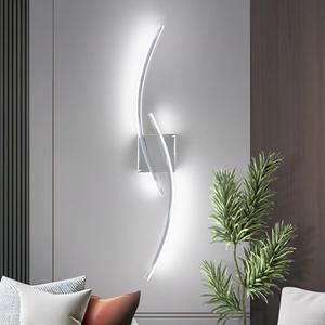Hardwired 6000K Modern Wall Sconce, 31.5IN Silver LED Wall Light Fixtures Chrome Wall Lights for Bedroom, Living Room, Hallway and Bedside Wall Lamp (Hardwired-Chrome)