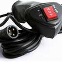 Hand Held Plug-in Wire Electric Winch Remote Controller with 11.48ft Connector Cable 3 Pin, Easy-Install Plug and Play for ATV, Car Off-Road Vehicle, Black