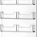 Lincia Acrylic Business Card Holder Wall Mount Clear Sticker Display Rack Multiple Clear Card Organizing Sticker Display Stand Pre Drilled Acrylic Holders (16 Pocket,21.65 x 7.87 Inch)