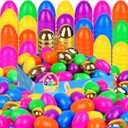 1000 Pack Colorful Fillable Easter Eggs with 6 Surprise Golden Eggs, 2.4 Inch Plastic Easter Egg Empty for Easter Hunt Party Favors Easter Basket Stuffers Fillers Classroom Prizes for Kids Boys Girls
