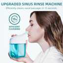 Nasal Irrigation System with 30 Saline Packets, Sinus Rinse Machine, Nose Sinus Cleaner Machine with Water Tank & Waste Collection Tank - Blue