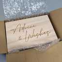 WOODAMORE Advice and Wishes Cards Box - 50 Pcs Rustic Baby Shower Advice Cards, Wedding Advices Card for Bridal Shower, Well Wishes Box for Graduation, Christmas, Birthday Party Decorations