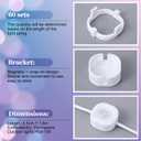 Hillban 60 sets Magnetic Light Clips for Govee H706 Outdoor Lights Mounting Clip with Iron Sheet Light Clips Magnetic Compatible with Govee Pro Permanent Outdoor Lights Extension (White)