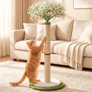 CWV 45" Tall Cat Scratching Post, Cute Starlight Bouquet Scratcher for Indoor Cats & Kittens with Sturdy Base & Natural Sisal Rope
