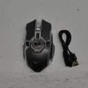 HXMJ-Rechargeable Wireless Gaming Mice with USB Receiver and Decompress Crystal Ball-Gray