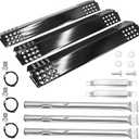 Yiming Grill Replacement Parts for Charbroil 463241313, 463241314, 463241414, 463241013, 463241413 Grill Models. Heat Plate Shields, Grill Burner Tubes, Carryover Tubes and Igniters Replacement Kit.