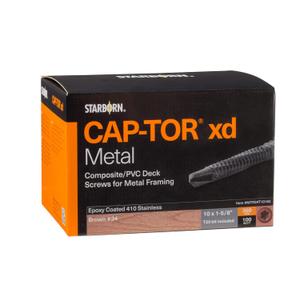 Deckfast Metal (Cap-Tor xd Metal) - Brown (#34) - 350 pc. Deck Pack - 1-5/8" Self Drill - Type 410 Stainless Steel Deck Fastener for Use with Metal Joists & Trex Elevations