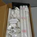 Room Divider Curtain Rod Tension Rod No Drilling, Adjustable Height, Quick Setup for Rental, Dorm, Bedroom, Office (White - W72-200  H43-120 in)