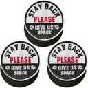 Yerchic Stay Back Please Give Us Space Patch for Service Dog Vests Harnesses Emblem Embroidered Fastener Hook & Loop Patch(3 pcs)