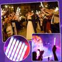 50 White LED Foam Stick Bulk 16 Inch 3 Modes Light up Glow in The Dark Light Sticks Flashing Glow Wands for Wedding Birthday Rave Concert Carnival Multi Item Party Favor Packs, Battery Powered
