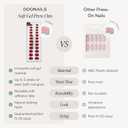 DOONAILS Soft Gel Press On Nails - 28 Pcs Kit with Stickers in 14 Sizes Pink, Short Square Reusable Glue On Fake Nails, Handmade & Salon-Quality Finish, Vegan & Cruelty-Free, Uas Postizas