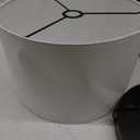GLOBE Electric 67525 Avellino 66" Floor Lamp, Matte Black, White Linen Shade, Stepless Rotary Dimmer Switch on Socket